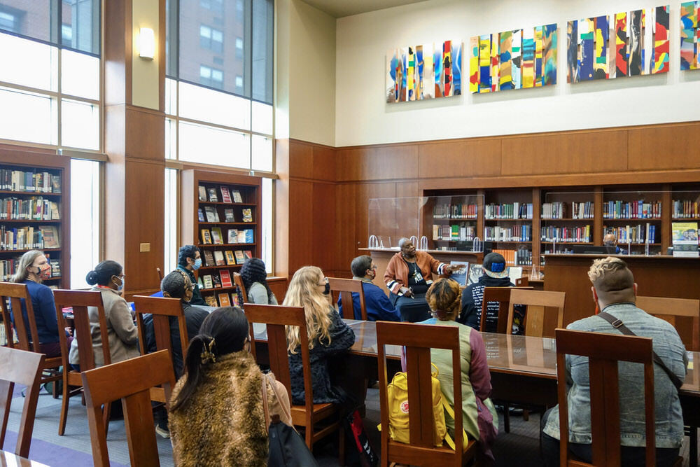SLRC conference attendees in the African American Department at the Central Library