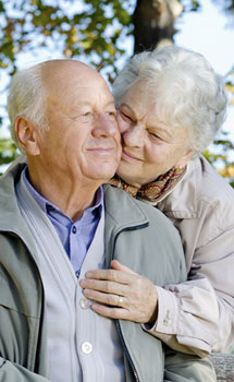 caring senior couple